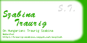 szabina traurig business card